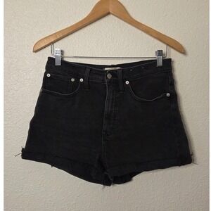 Madewell High-Rise Denim Shorts Black Wash Size 27